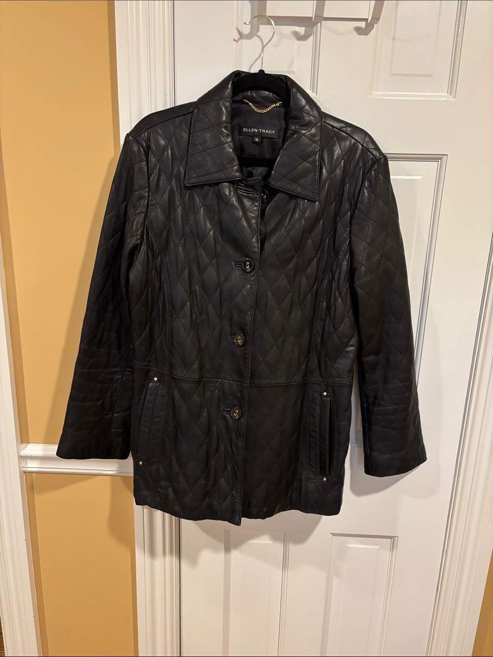 Quilted Black Leather Jacket